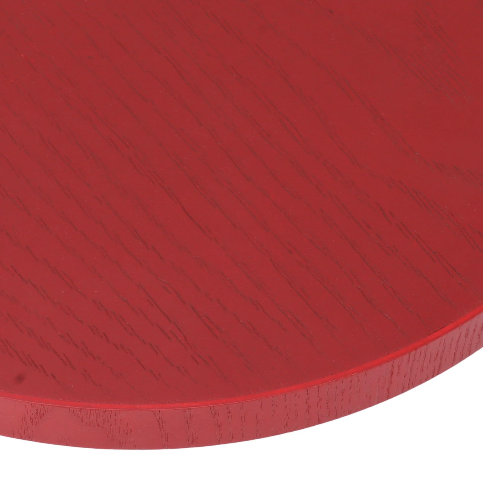 Bandeja de Servicio de Madera roja de Estilo Chino, Bandeja para té y Aperitivos de Boda, 4 Piezas de Bandeja para Frutas y Dulces de Fraxinus mandshurica con Bordes elevados para (Redonda)