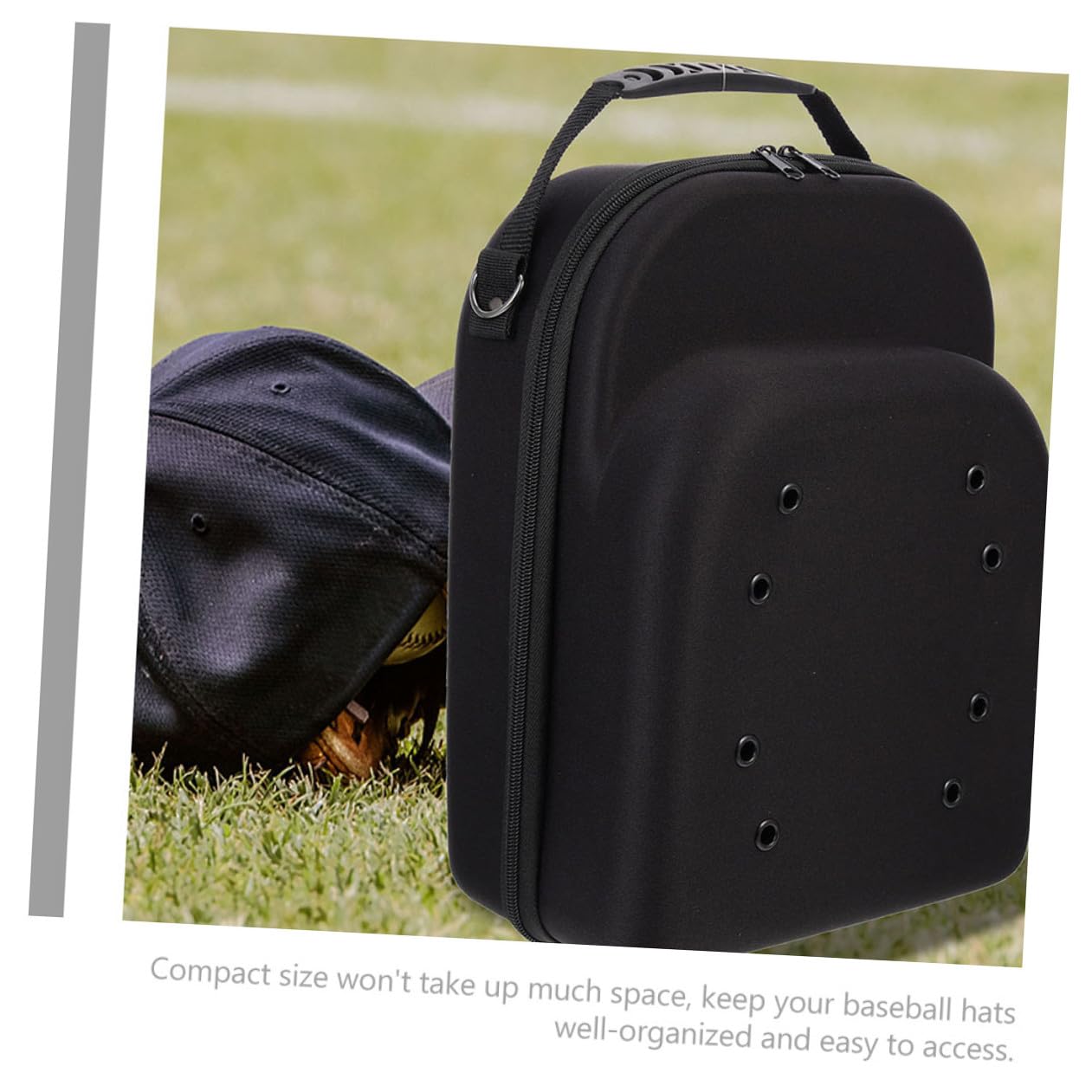 TOPBATHY Estuche Portátil para Almacenar y Transportar Sombreros en Viajes de Eva para Gorras de Béisbol, Caja Organizadora Negra Diseño Compacto y Duradero