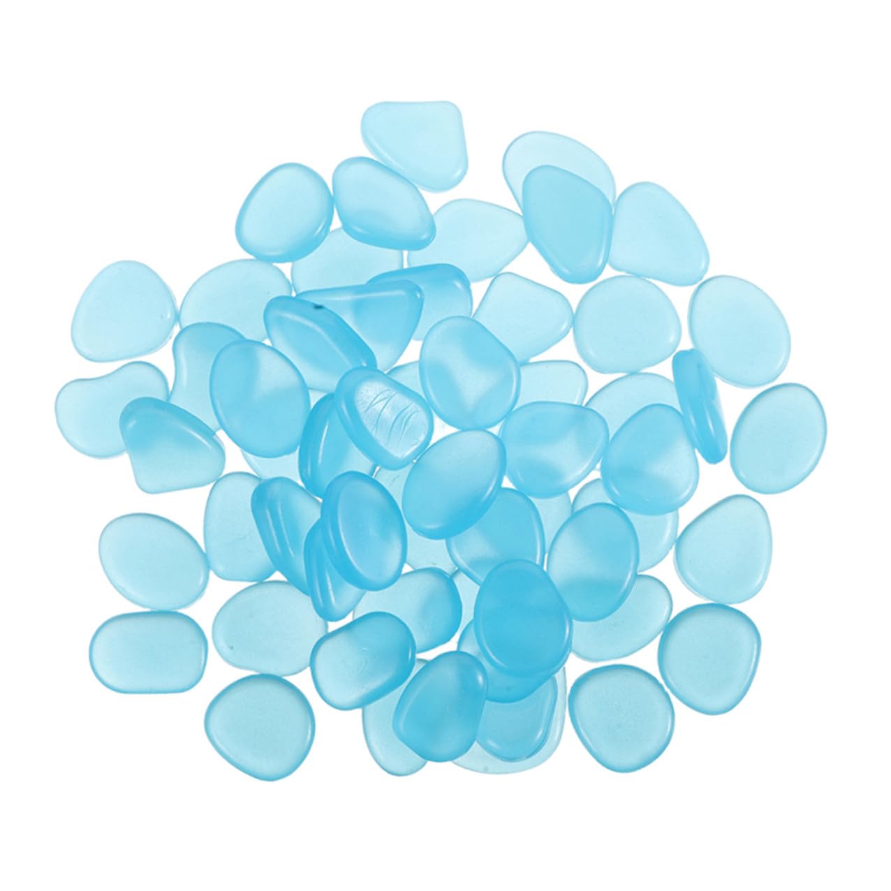 300 piezas Piedras Luminiscentes Azul Impermeables Decorativas para Jardines Paseos Exterior Interior