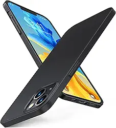 Capa Capinha Para iPhone 13 Normal Tela 6.1 Case Acr�lica Fosca Ultra Fina Premium (Preta)