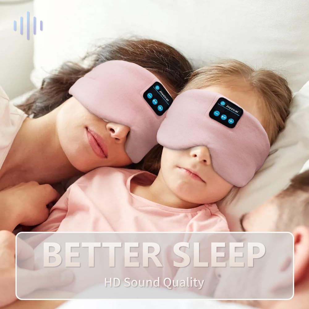 Soft Sleep Eye Mask with Bluetooth Headphones, Wireless Headphones Bluetooth Sleep Mask Blackout Blindfold
