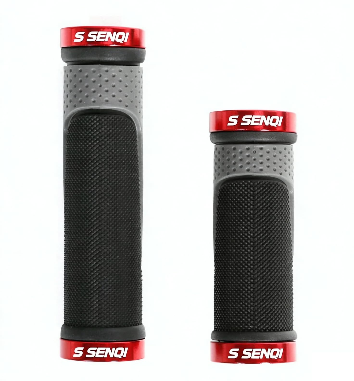 SENQI - Manopole leggere per bicicletta, 130 mm e 130 mm, 130 mm, 90 mm, 90 mm e 90 mm, adatte per manubri da 22,2 mm, antiscivolo, adatte per biciclette a velocità multipla, mountain bike, BMX