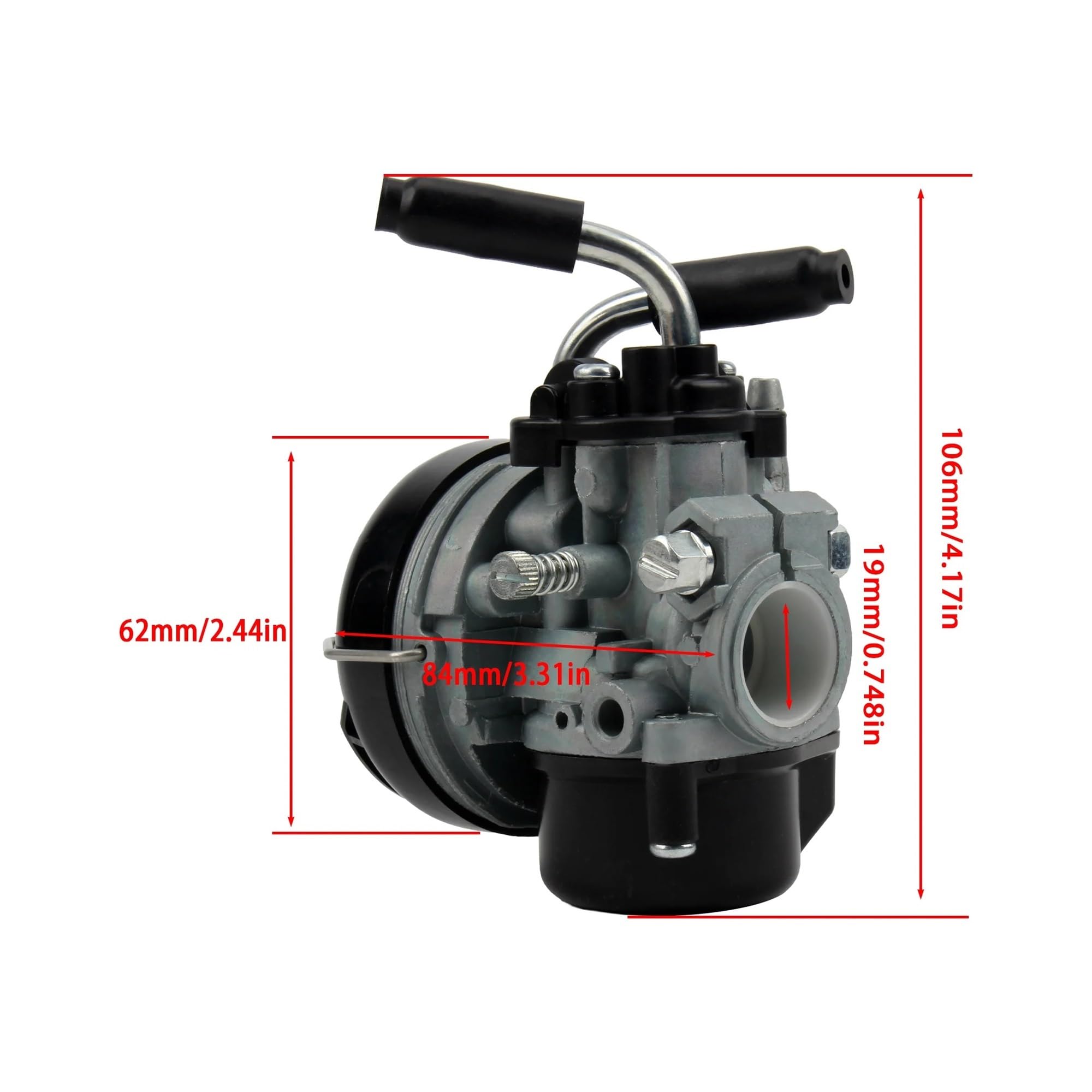 kit de carburador Para Dellorto SHA 15/15 Youngst 50 2007-2011 para Peugeot 102 para MBK 51 AV10 AV7 ciclomotor de 2 tiempos 15mm motocicleta