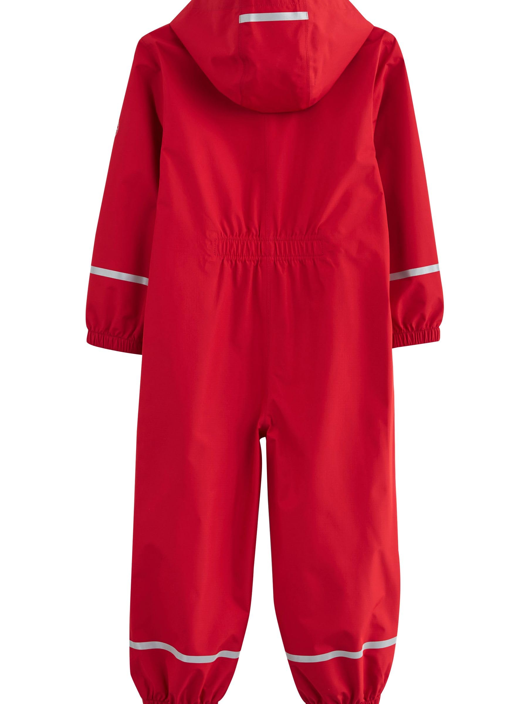 Image secondaire de Combinaison Imperméable Rouge avec Capuche pour Enfants 7-8 Ans