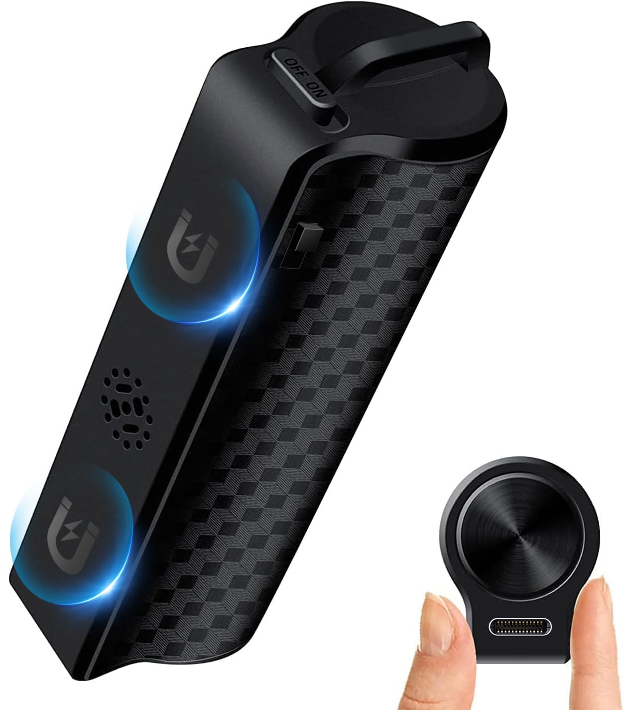 Diktiergerät Magnetisches, Aufnahmegerät mit 30 Tage Daueraufnahme Abhörgerät Mini Voice Recorder Wiederaufladbar Über USB, One Touch Aufnahme, Sprachsteuerung Aufnahmegerät Diktiergerät Mini