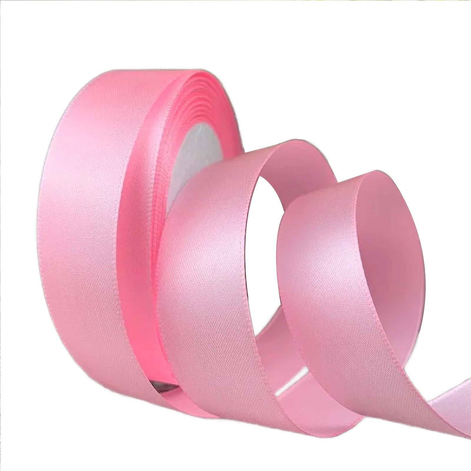 Godfather Satin Ribbon for Gift Wraping Crafting Party Decoration Polyester Ribbon (Baby Pink, 15mm)
