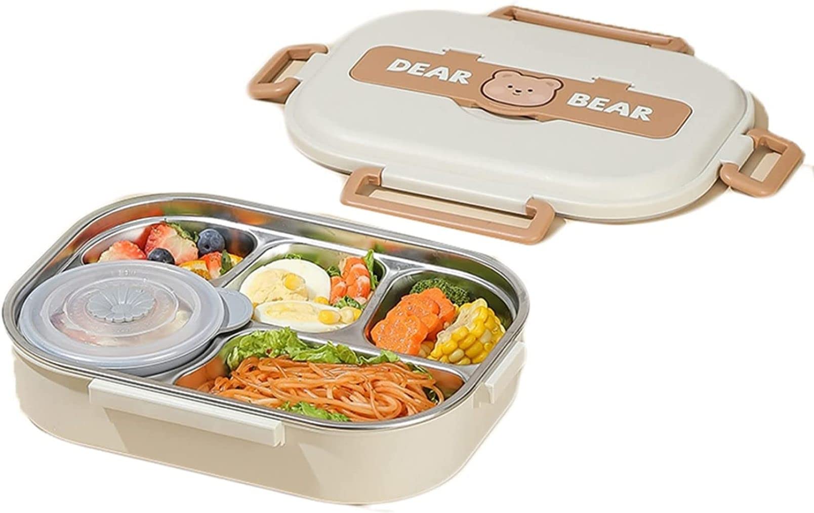 保温弁当箱 ベージュ 持ち運び便利*4 楽天市場】お弁当箱 保温弁当箱 二段 保温ステンレス製 弁当