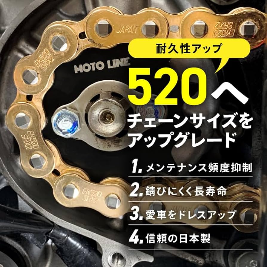 Amazon | MOTOLINE チェーン&スプロケット ホンダ グロム (JC92) 520 Amazon | MOTOLINE チェーン&スプロケット ホンダ グロム (JC92) 520