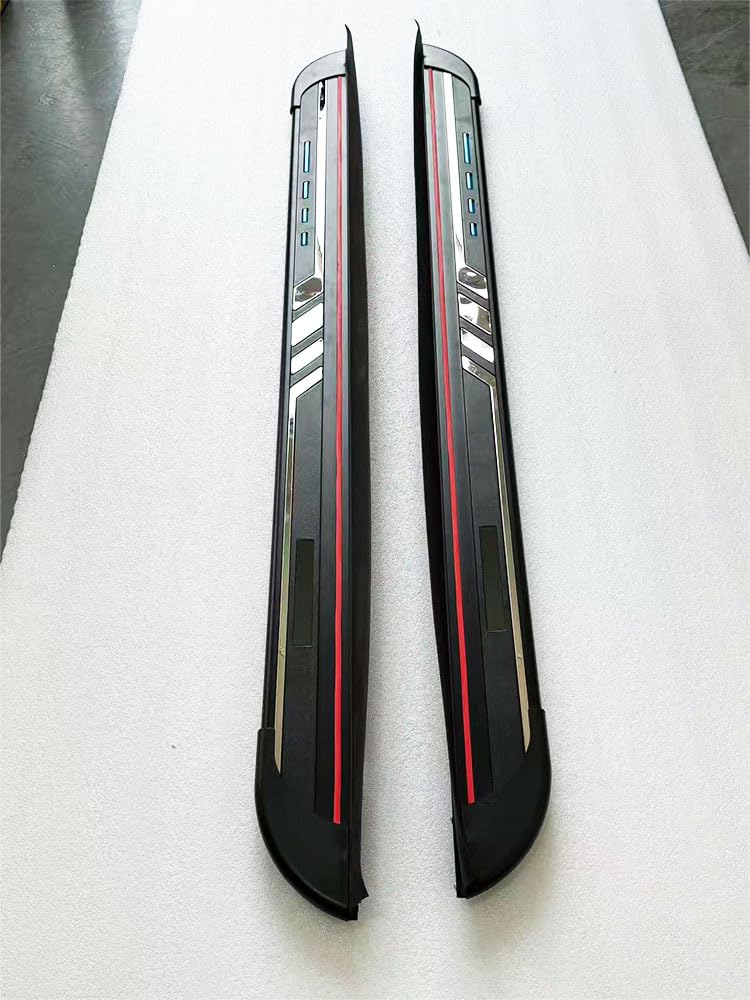 Pedane laterali per Land Rover Range Rover Sport L461 2023-2026, pedane laterali in alluminio con struttura antiscivolo, kit completo di installazione senza trapano (nero, 2 pezzi) (1 set) (ZY)
