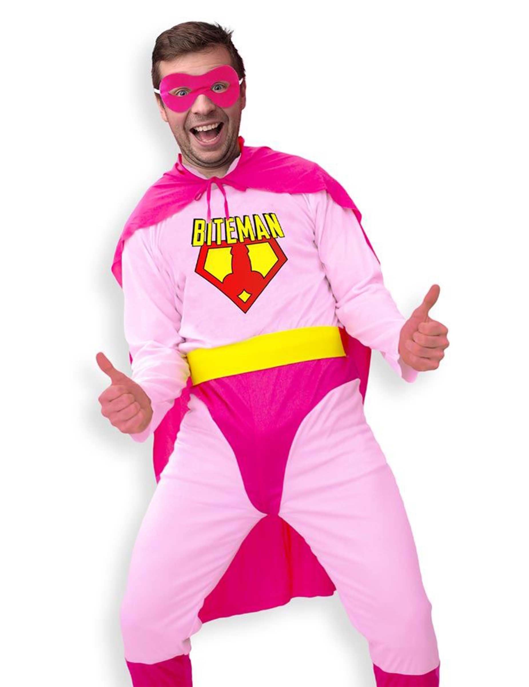Sud Trading Déguisement Biteman Homme - Rose - Taille Unique