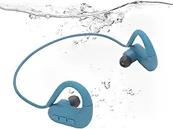 Goshyda Fone de Ouvido de Condução óssea, Prova Ipx8 para Natação, Bt 5.4 e 8gb MP3 Modo 16h Playtime, Design de Orelha Aberta para Ginásio Esportivo