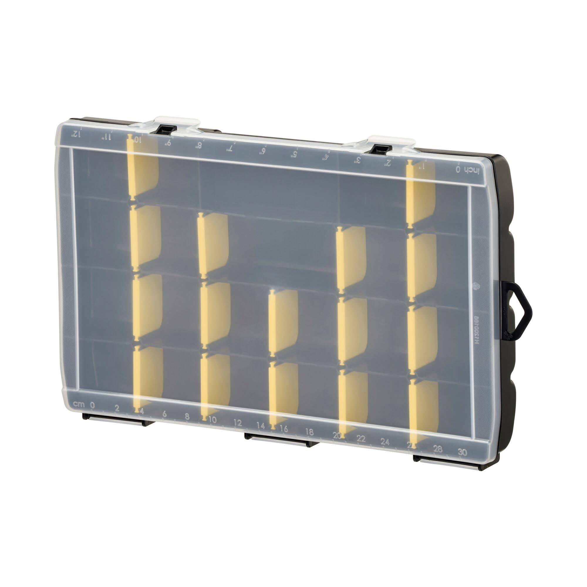 STANLEY Organizador básico con 22 compartimentos, divisores extraíbles, personalizable, regla marcada en la tapa, polipropileno de alto impacto, dimensiones 35,7 x 22,9 x 4,8 cm, STST81681-1