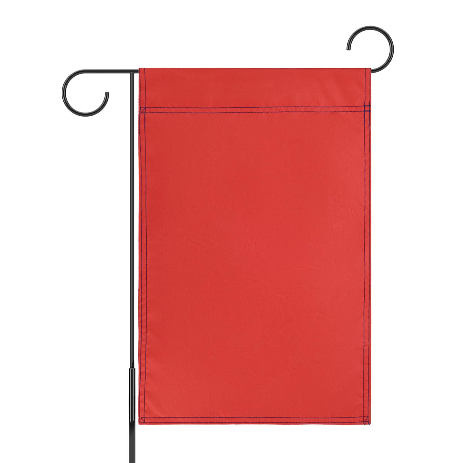 M METERXITY 1-Pack Garden Flags, 18x12 Inch Polyester Rectangular Large Solid Color Blank Sublimation Flags for Party Decorations/DIY Graffiti/Garden, 3 Layer Double Sided Banner [Red]