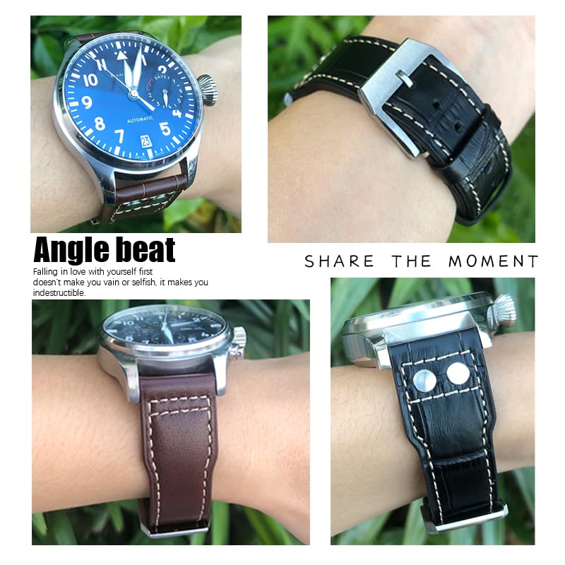 Cinturino in vera pelle, 22 mm, 21 mm, 20 mm, adatto per IWC Big Pilot, accessorio da uomo