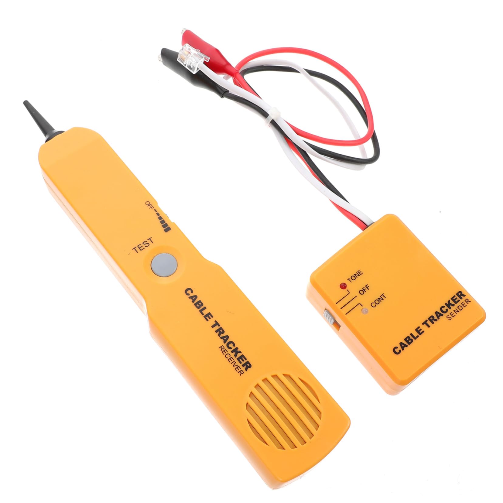 Buscador de Cables de Línea Comprobador de Cortocircuitos Abs | 1 Juego, Color Amarillo, Identificación de Cables, 2 Pilas de 9v No Incluidas