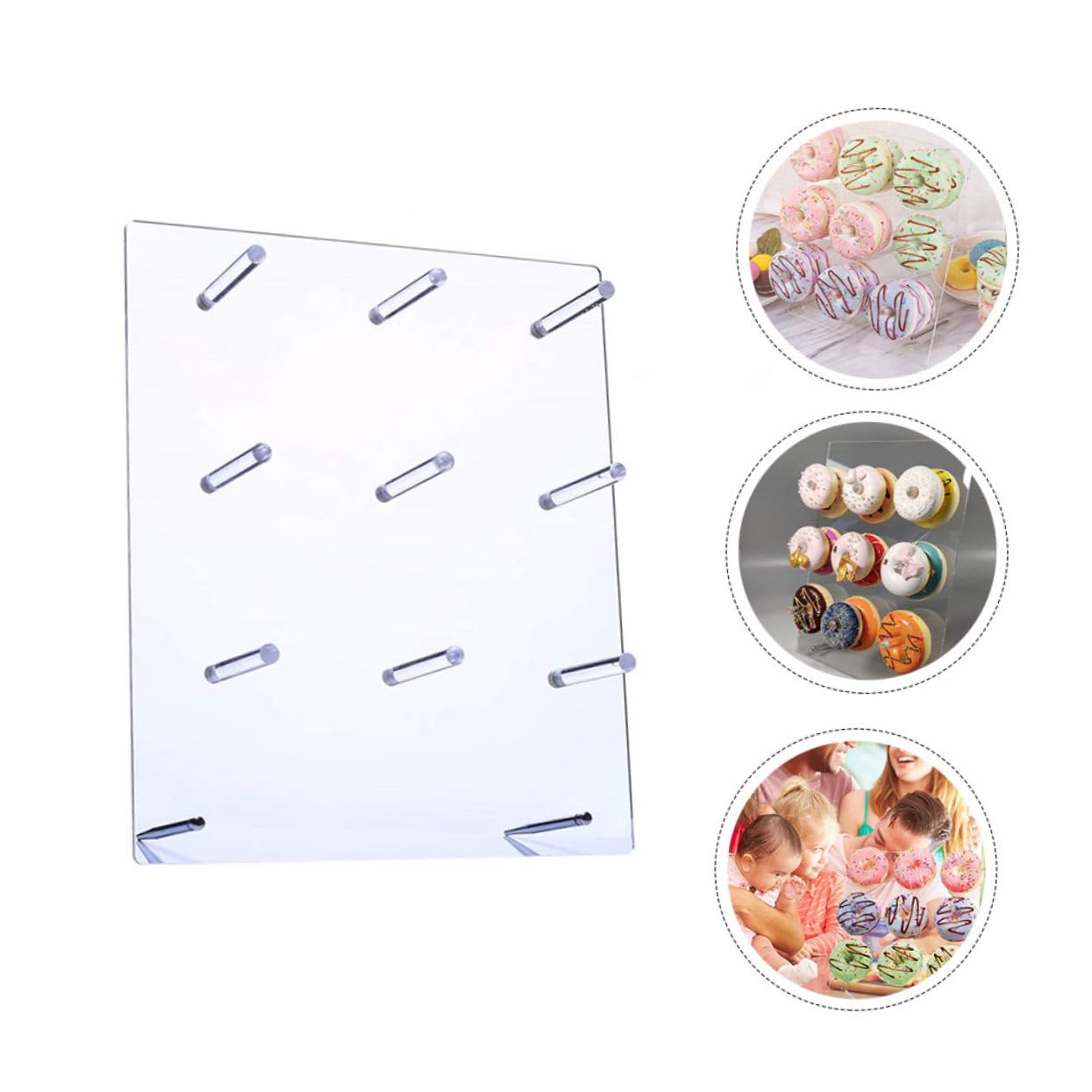 TOPBATHY Expositor De Donas Acrílico Transparente Soporte Para Donuts Decoración Para Fiestas