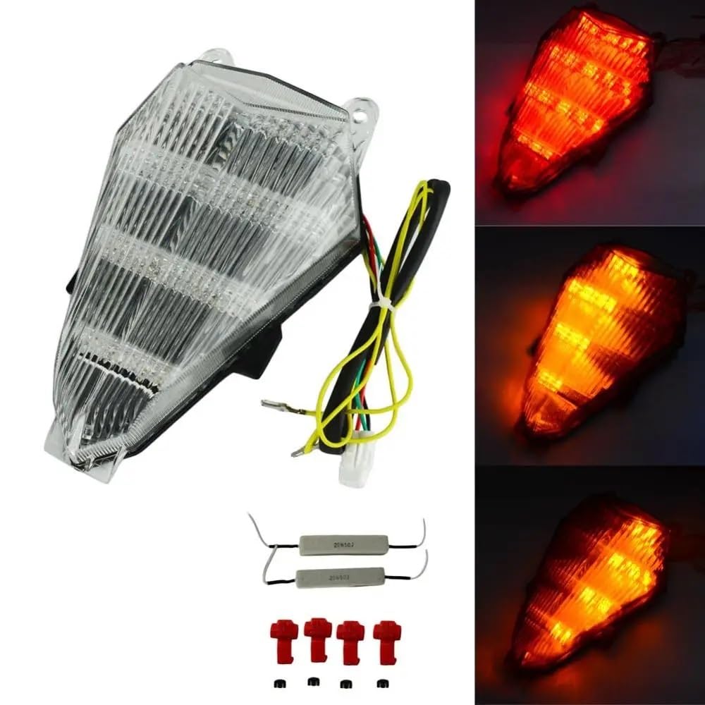 Moto Faros Freno Trasero​ Luz trasera LED integrada con intermitentes
