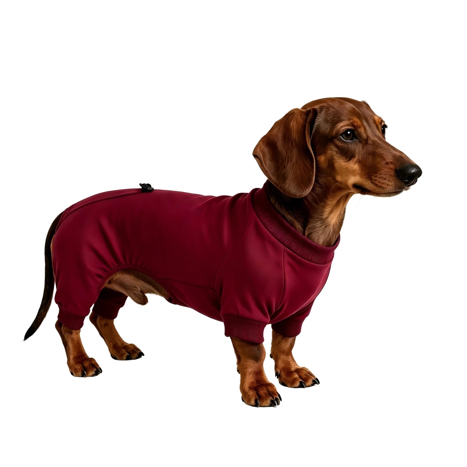 BT Bear Dachshund Jumpsuit,Dog Pyjamas,Short-Leg Dogs Onesie,Red XL