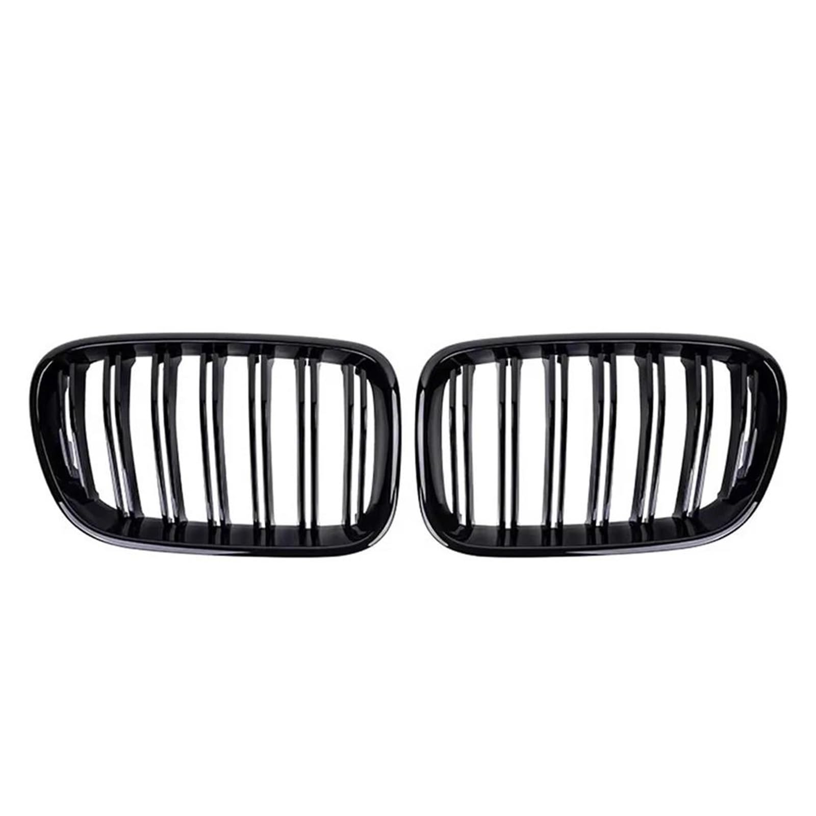 All Black Front Bumper Grilles Single Double Line Style Racing Grills Accessories For X3 F25 2010-2013(Glossy black,Double)