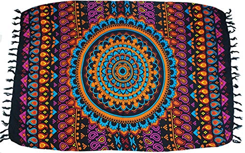 Canga de Praia Indiana Mandala Várias Cores Pronta Entrega (Laranja)