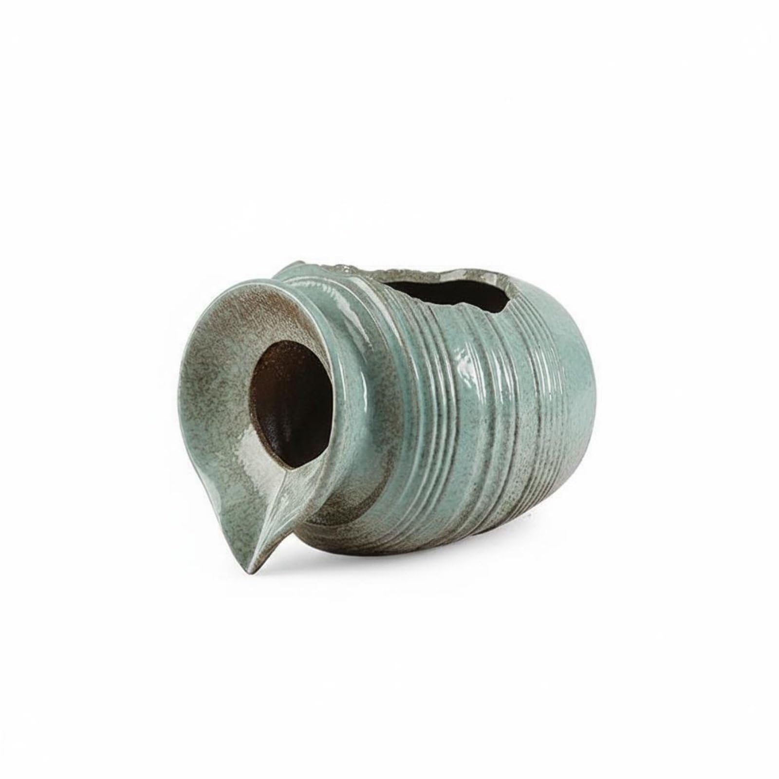Auspicious Feline Fountain Good Luck Ceramic Water Fountain Opening Gift Indoor Water Feature for Cashier Counter, Shop, Entryway, S Pot Blue | Home & Garden | Home D?©cor-image-41