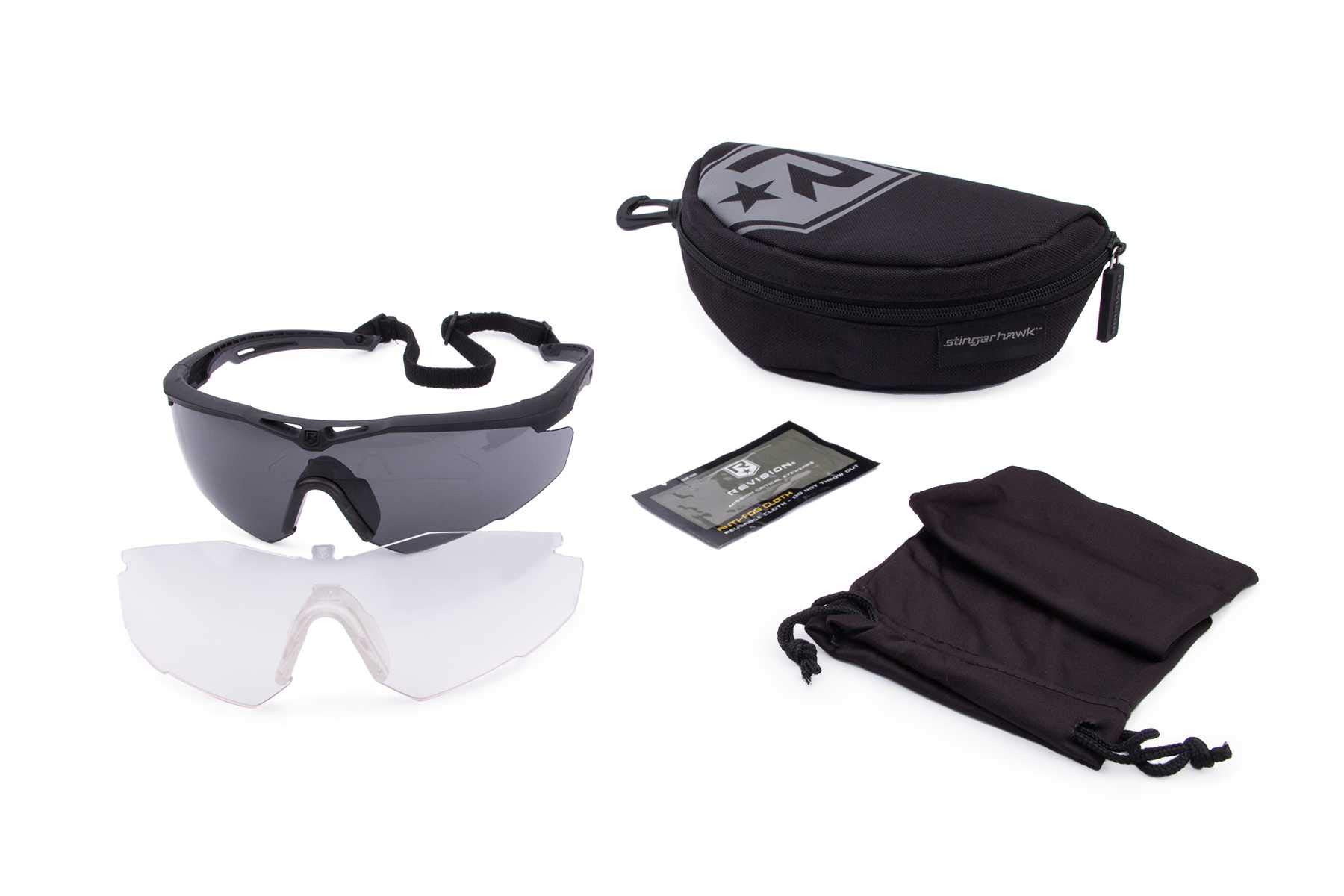 Revision MilitaryStingerHawk 2 Lens Kit – Large – Anti-Fog, Tactical Military Ballistic and Eye Protection Glasses