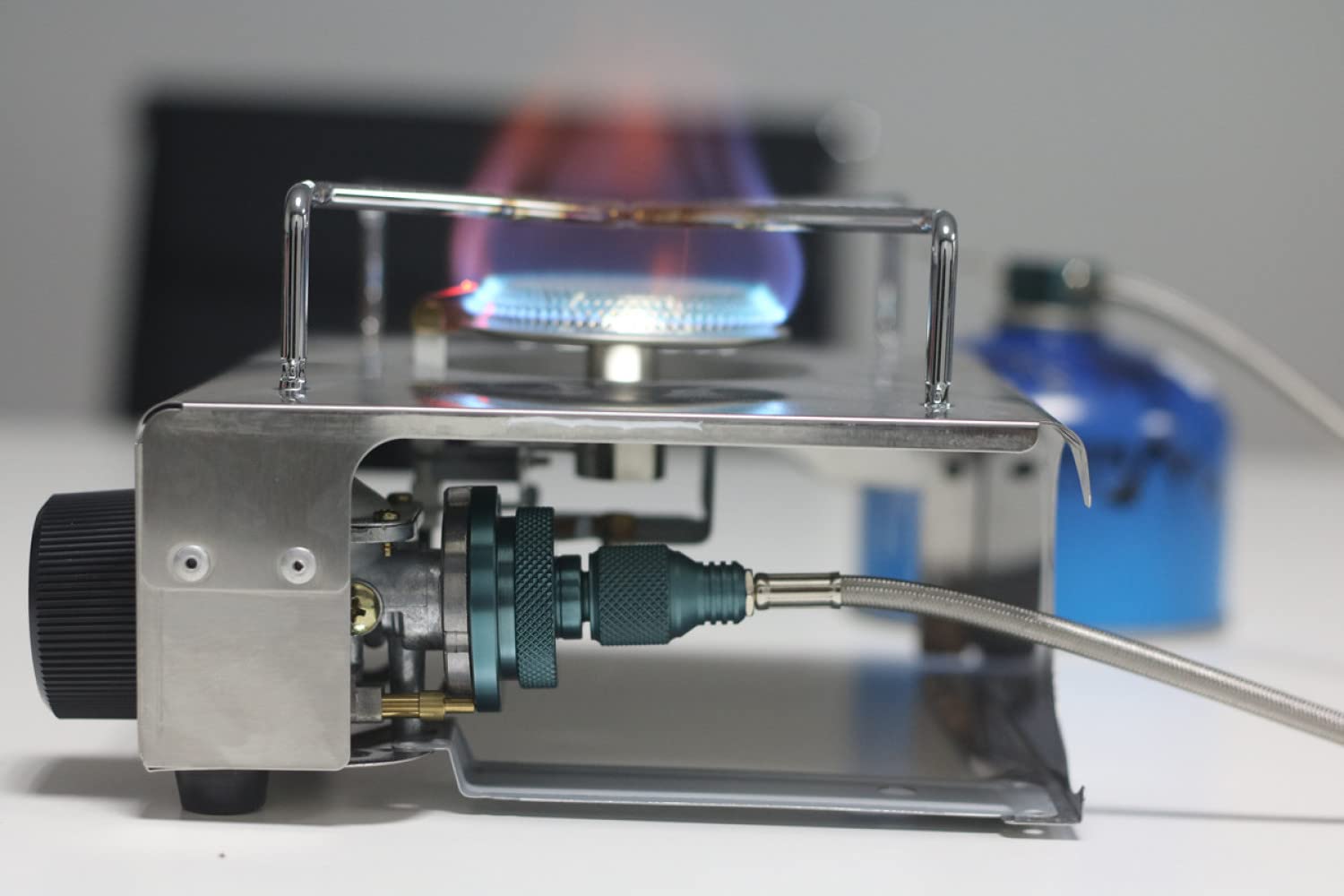 NOBRIM Gasleitung Butan Adapter Regler mit Schlauch Gaskonverter Verlängerungsrohr Campingkocher Adapter