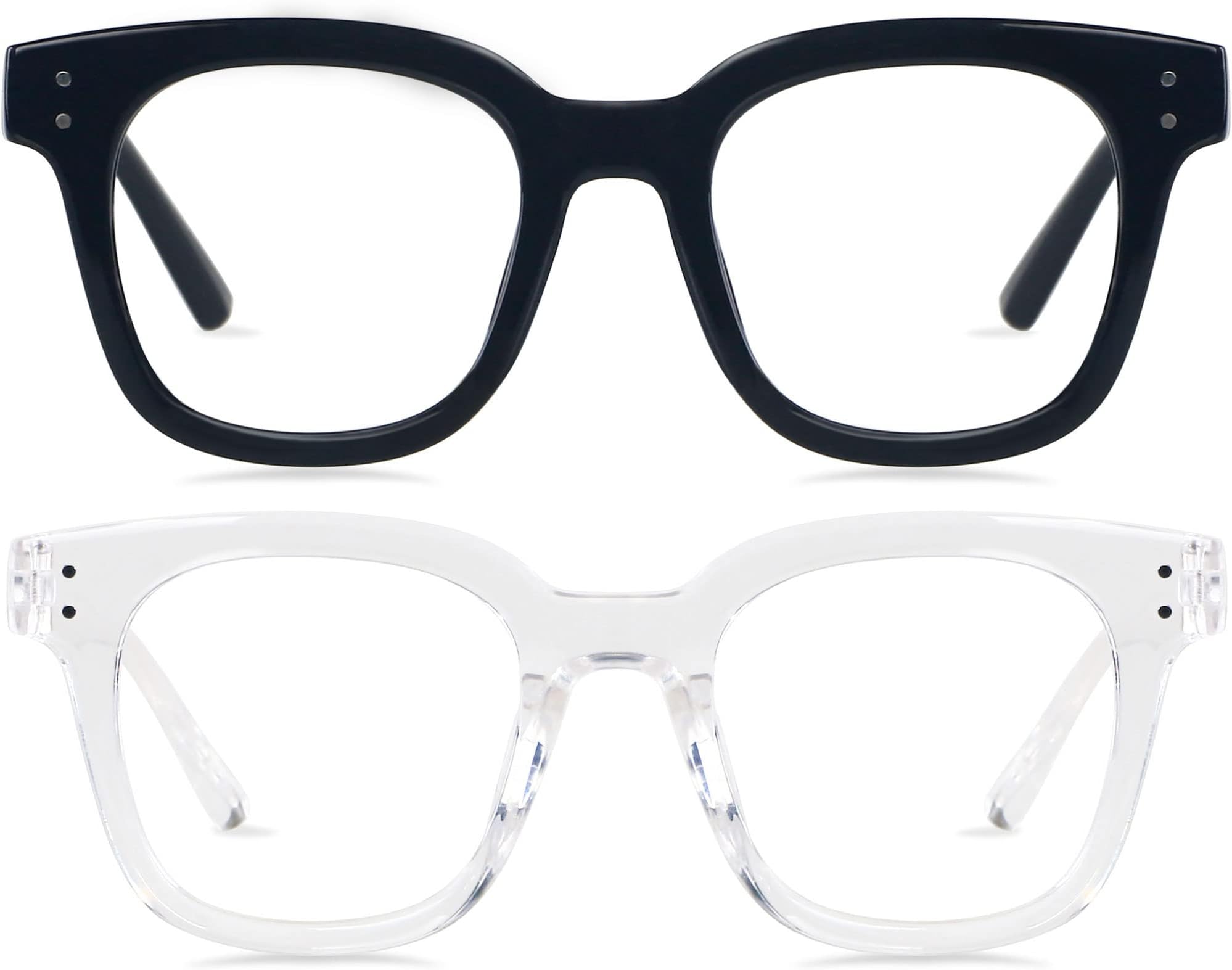 ANDWOOD Blue Light Blocking Glasses Women Computer Screen Oversized Bluelight Blocker for Big Heads Anti Eye Strain