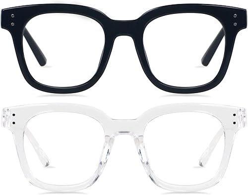 ANDWOOD Lentes de bloqueo de luz azul para mujer, pantalla de computadora, bloqueador de luz azul de gran tamaño para cabezas grandes, antifatiga