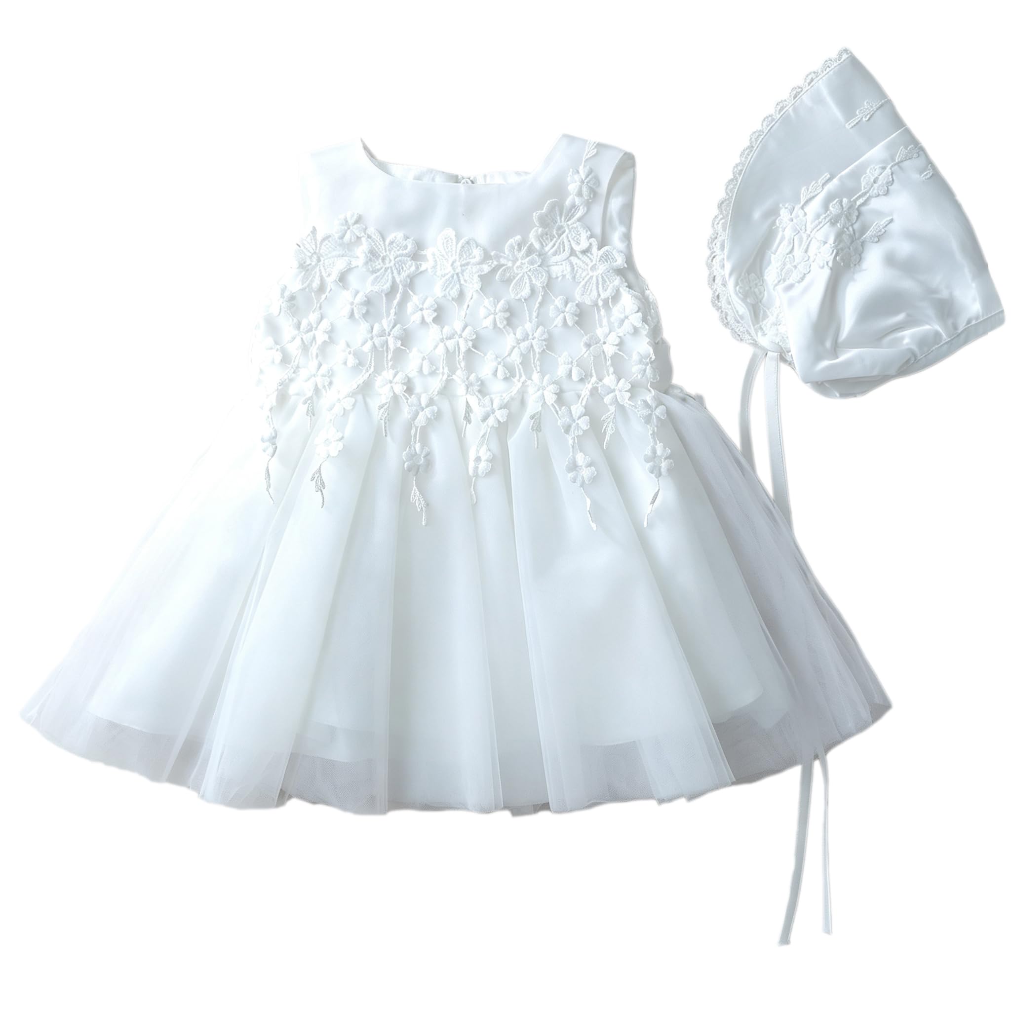 Vestido de fiesta de niña para bodas, bautizos, cumpleaños y ocasiones especiales – Elegante vestido de ocasión con encaje para niña de flores