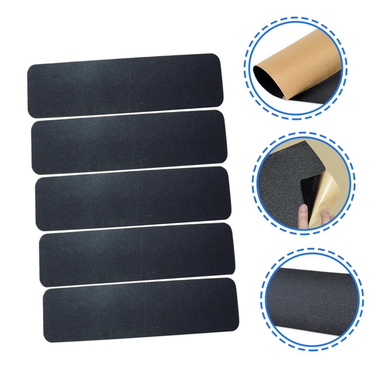 Vaguelly 5stücke Teiliges Grip Tape Für Skateboards Rutschfeste -sandpapier Aufkleber Geeignet Für Skateboards Und Scooter Hohe Viskosität Einfache Anwendung Und Langlebig