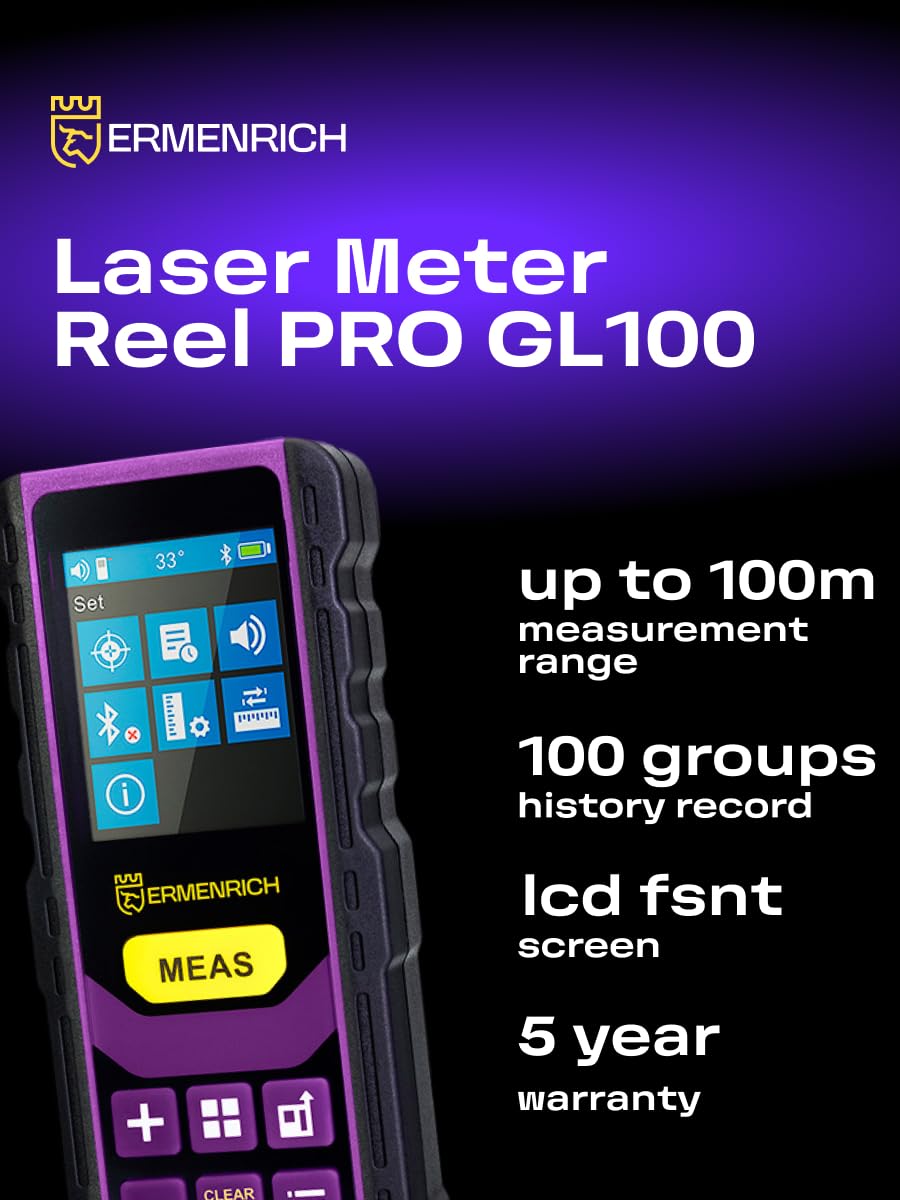PRO GL100 Metro Laser 100M Misuratore di Distanza Professionale