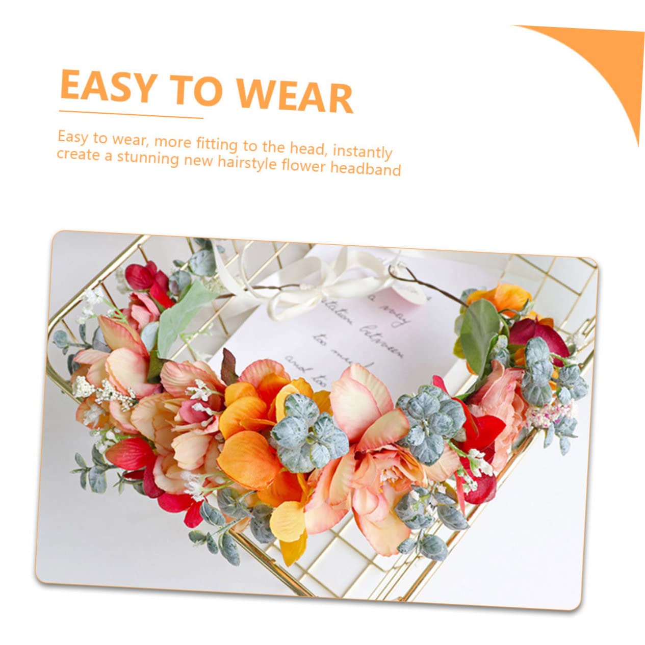 Healeved 4 Stück Romantisches Blumenkronen-stirnband Für Frauen Kopfbedeckungen Für Hochzeiten Leichte Haarbänder