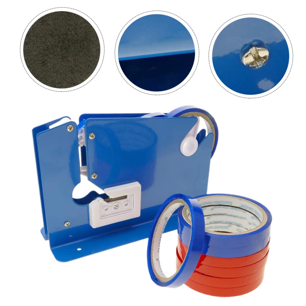 Klebebandabschneider Spender 12mm aus Eisen, Blau, 9 Stück