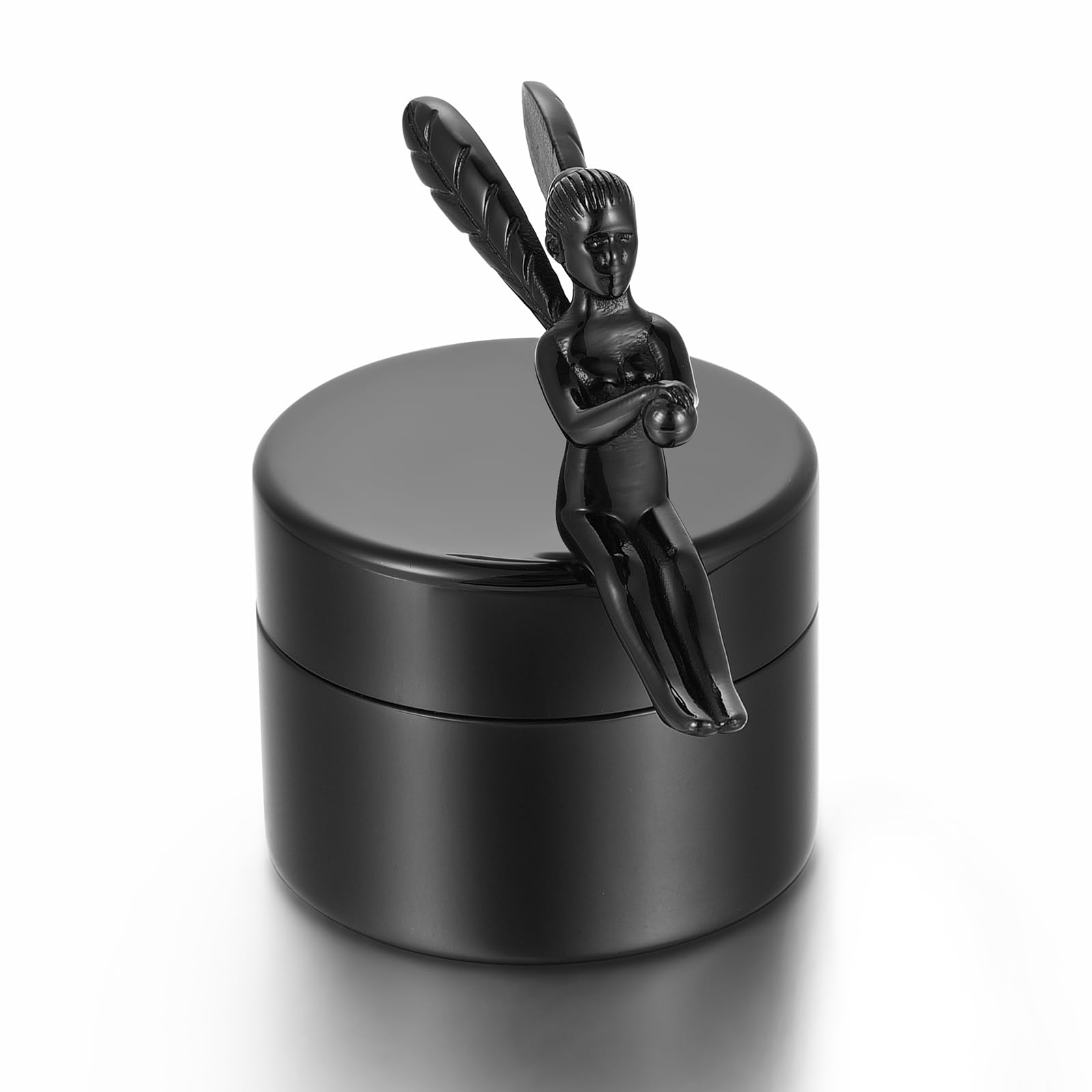 Minicremation Urna pequeña para cenizas humanas, hermosas urnas mini compartidas con exquisita caja de almacenamiento de cremación Keepsake Memorial y cenizas para seres queridos (G010-Black)