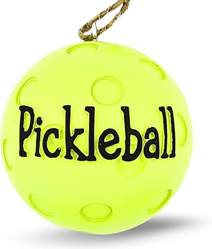 Adorno de pickleball para árbol, bola de pepinillo, 2.5 pulgadas
