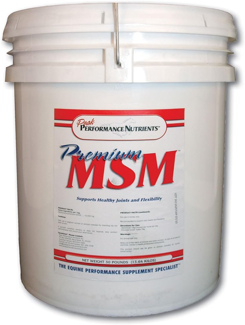 Peak Performance MSM Premium Joint Supplement for Horses - 30 LB
