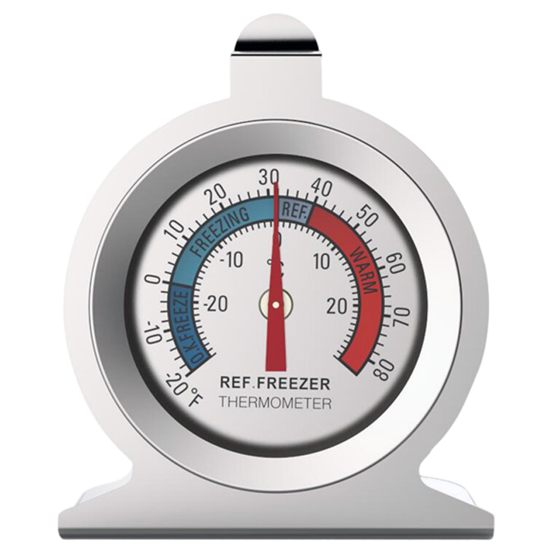 12Pcs Refrigerator Thermometer, Stainless Steel Fridge Thermometer with Multi Holes, Large Dial Indicator Internal Temperature Gauge for Kitchen Refrigerator