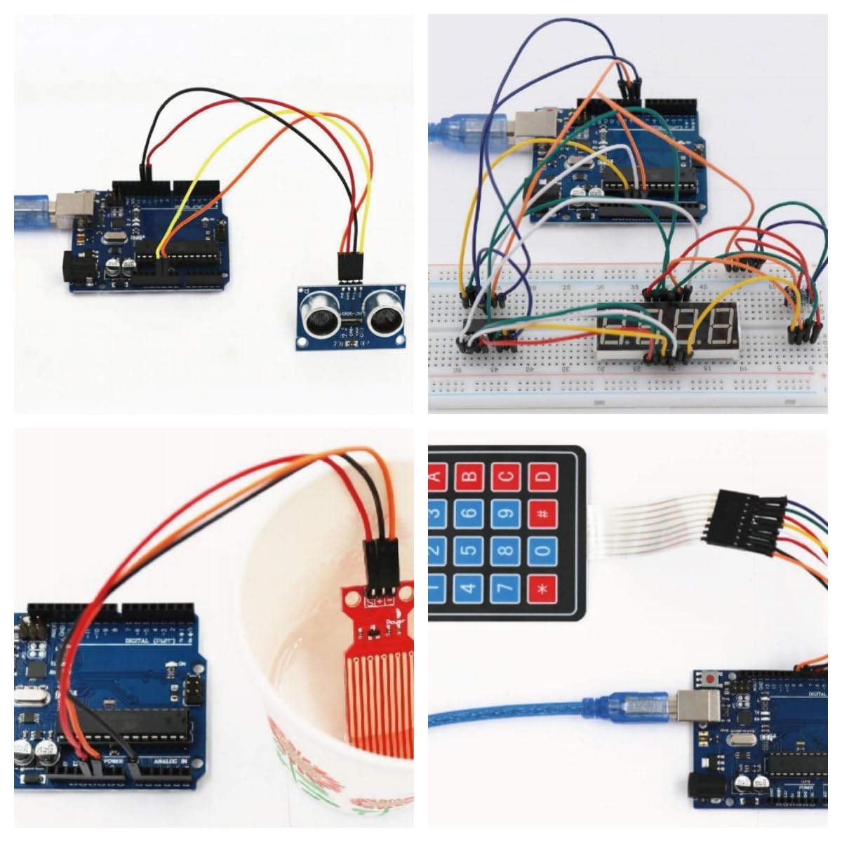 Kit de aprendizaje mejorado para Arduino UNO R3, incluye tutoriales y placa de desarrollo UNO R3 compatible con Arduino IDE, módulo de sensor, 26 materiales de proyecto, 260 páginas de tutoriales