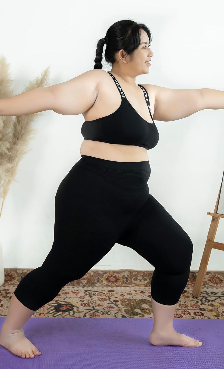 Bioflect® Capri Compression Leggings with Bioactive Fibers and Raised Massaging Knit for Support and Comfort - Image 5