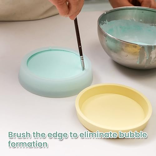 Miniatura 5 de BOOWAN NICOLE Molde de silicona para posavasos de platillo,Molde de plato de jabón de cemento,Molde de soporte de jabón de concreto para ducha