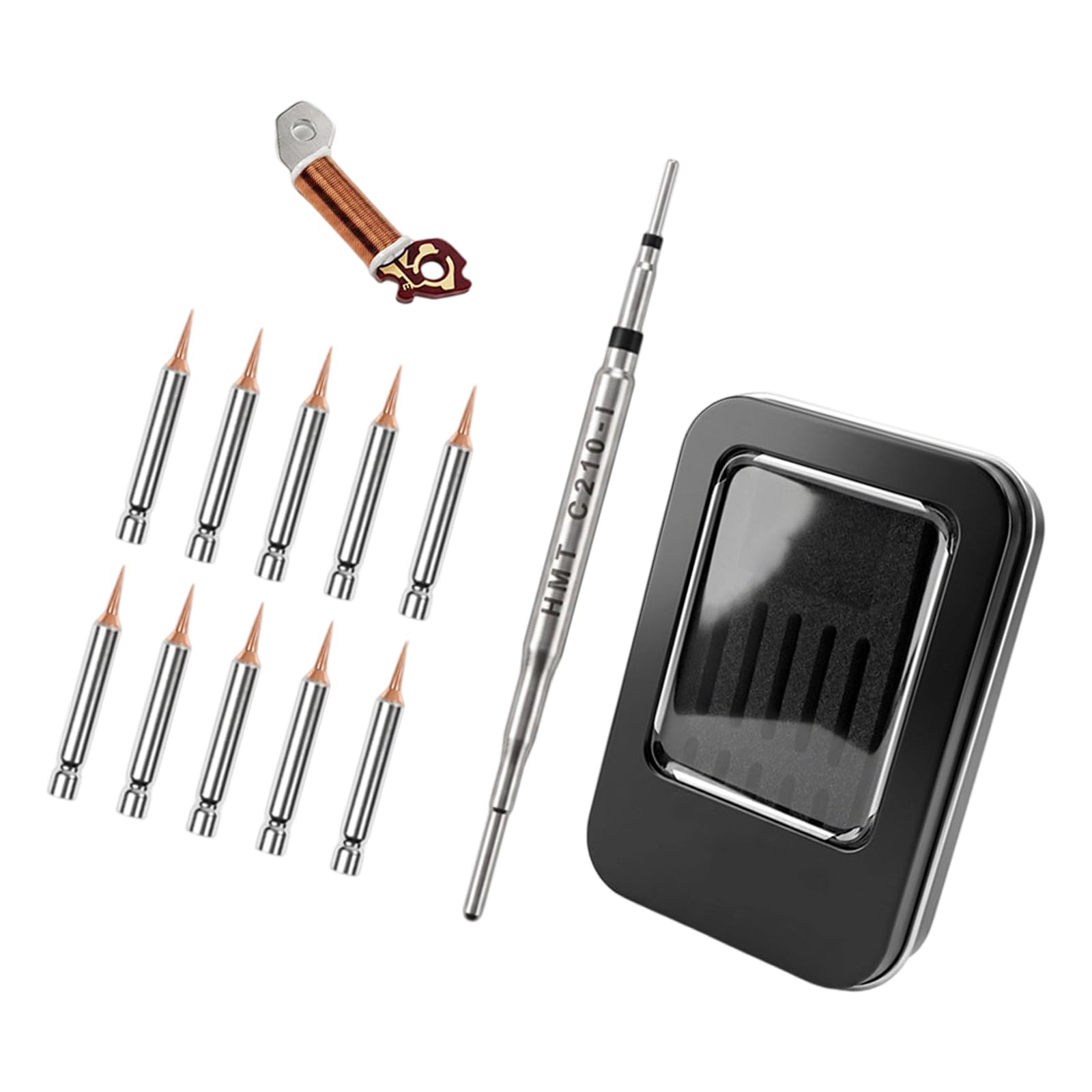 Yjcnelcr Pointed Tip C210 Quick Detachable And Replaceable Soldering Iron Tip Screen Fly Wire Camera Repair Disassemble Head For Electronics Replaceable Soldering Iron Tip