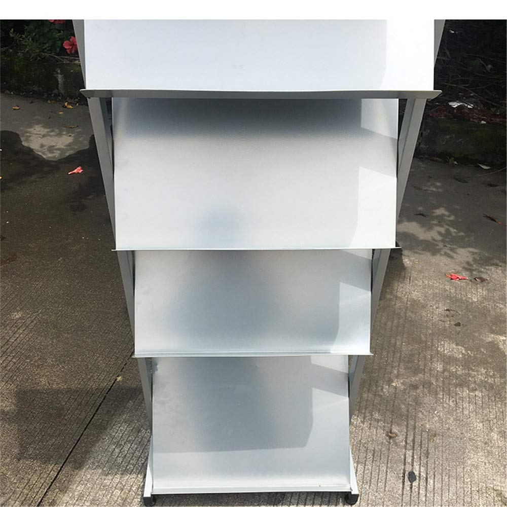 Boden-Zeitschriftenständer, Boden-Zeitschriftenständer, Broschürenständer, Werbe-Präsentationsständer, multifunktionaler Zeitungsständer für das Home-Office-Wohnzimmer (Silber, 50 x 170 cm)