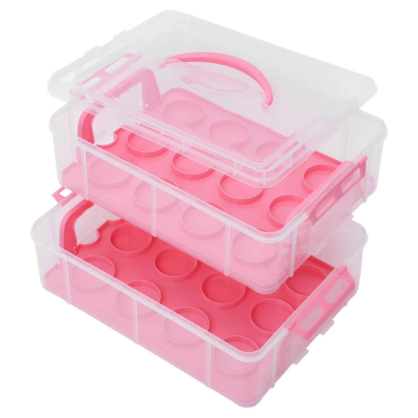 Scatola per Trasporto Torte in PP Rosa, Raffinata, per Conservare Dolci