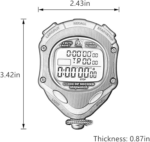 Miniatura 3 de Rolilink Stopwatch Stop Watch for Sports Waterproof Stopwatches Timer for Sports and Competitions