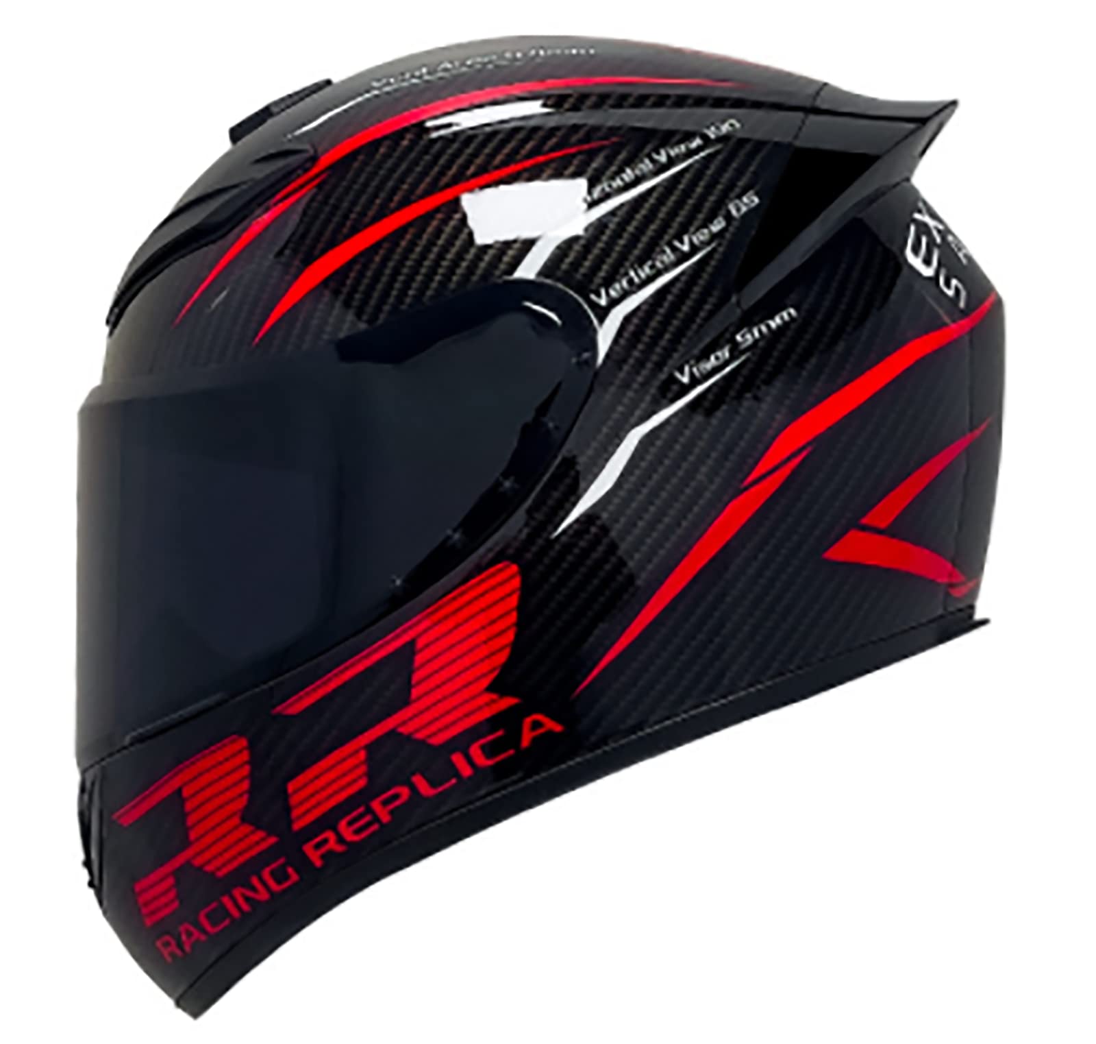 Integralhelm, Motorradhelm, modulare Motorradhelme für Unisex-Erwachsene, Streetbike, Cruiser, Roller, DOT-zugelassen C,XXXL63-64CM