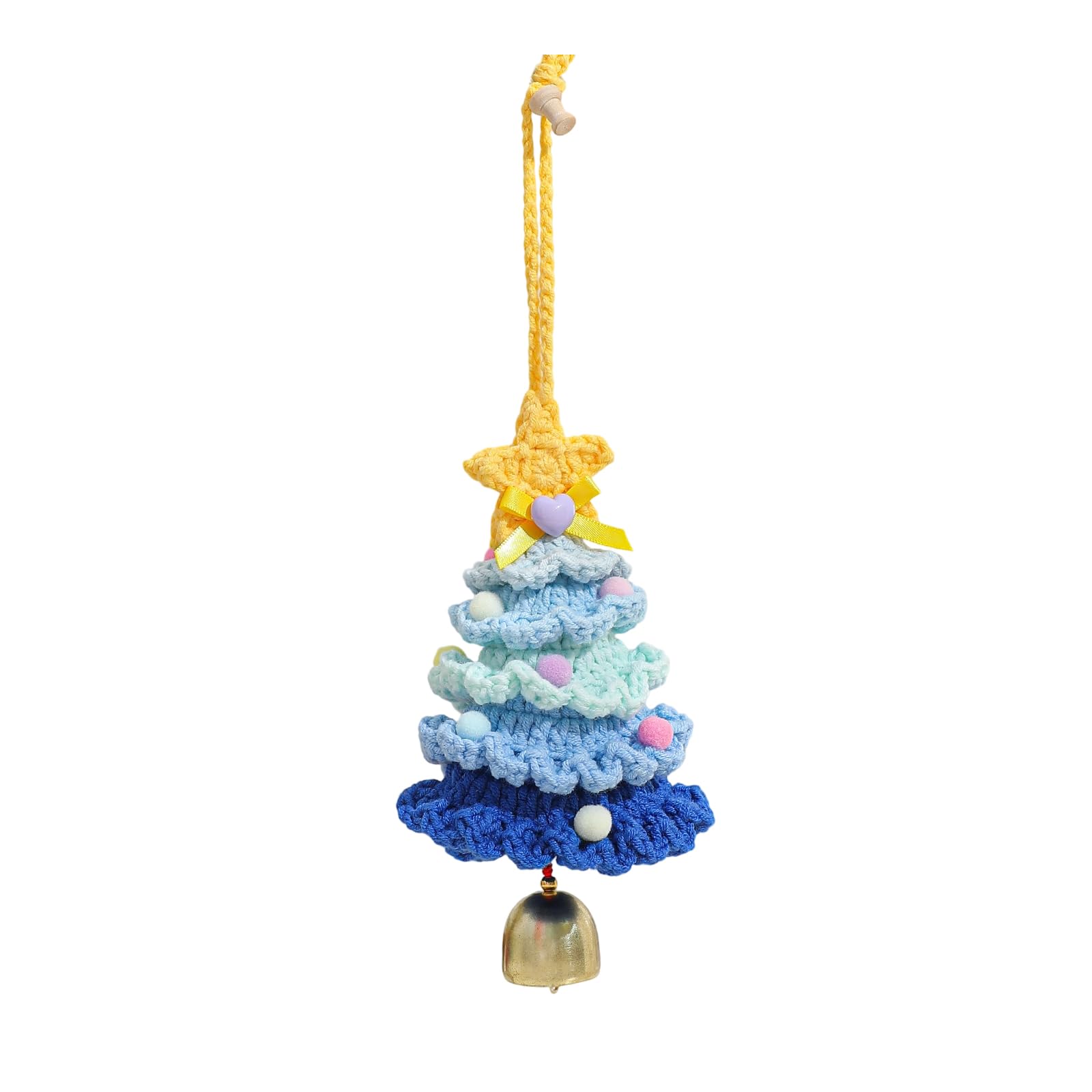 Hsioluted F Artisanal Weave Christmas Tree Decoration Soft Yarn Decoration Or Vacation Home Deck Crochet Ornaments