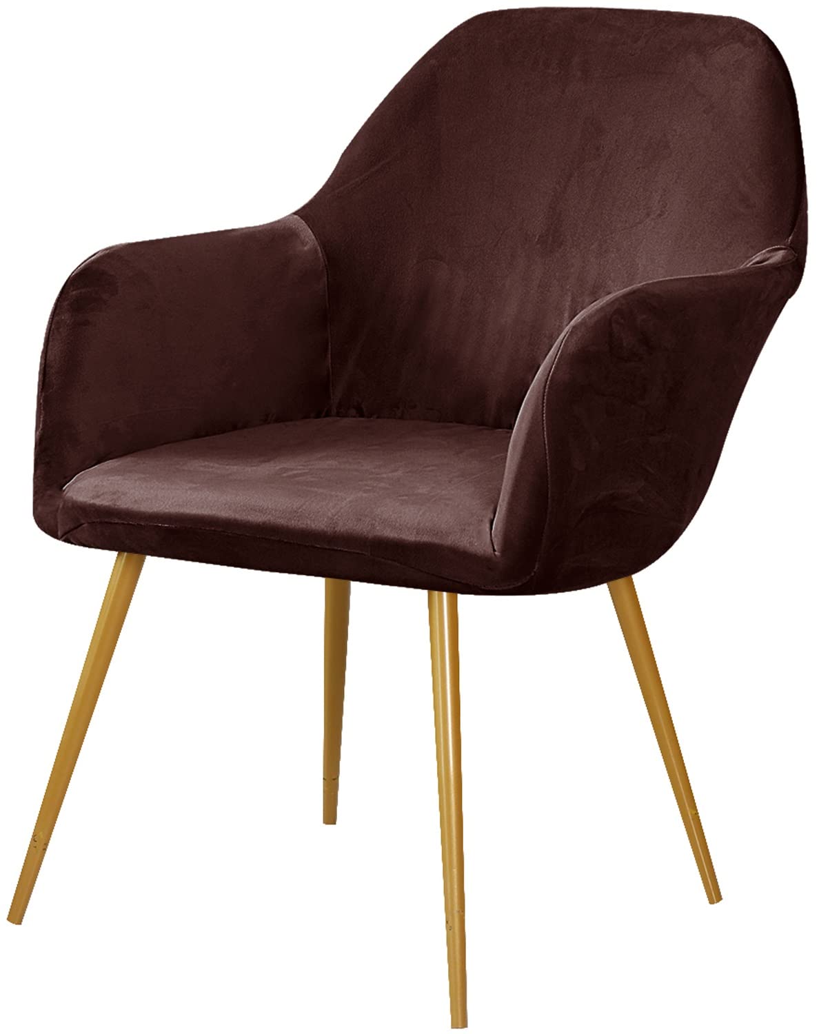 AQIGR Set of 1/2/4/6 Velvet Dining Chair Covers Slipcovers with Wingback Arms, Stretch Office Chair Slipcovers Moderne Curved Dining Chair Protector Covers, for Bar Party Armchair