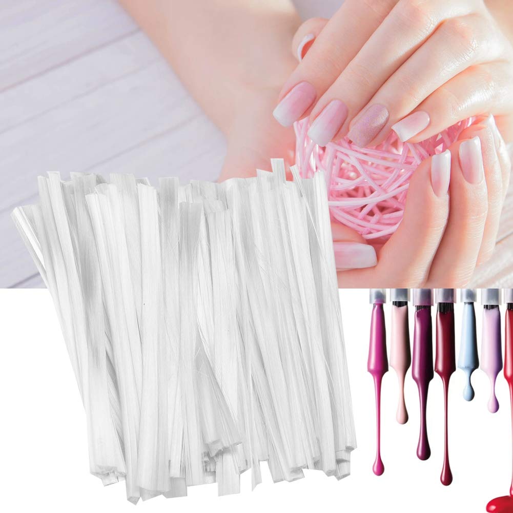 Przedłużanie paznokci Włókno, 50 szt.Przedłużanie paznokci Manicure z włókna szklanego Wydłużenie kształtu Akrylowe końcówki do przedłużania paznokci Porady do paznokci Zaawansowane narzędzia