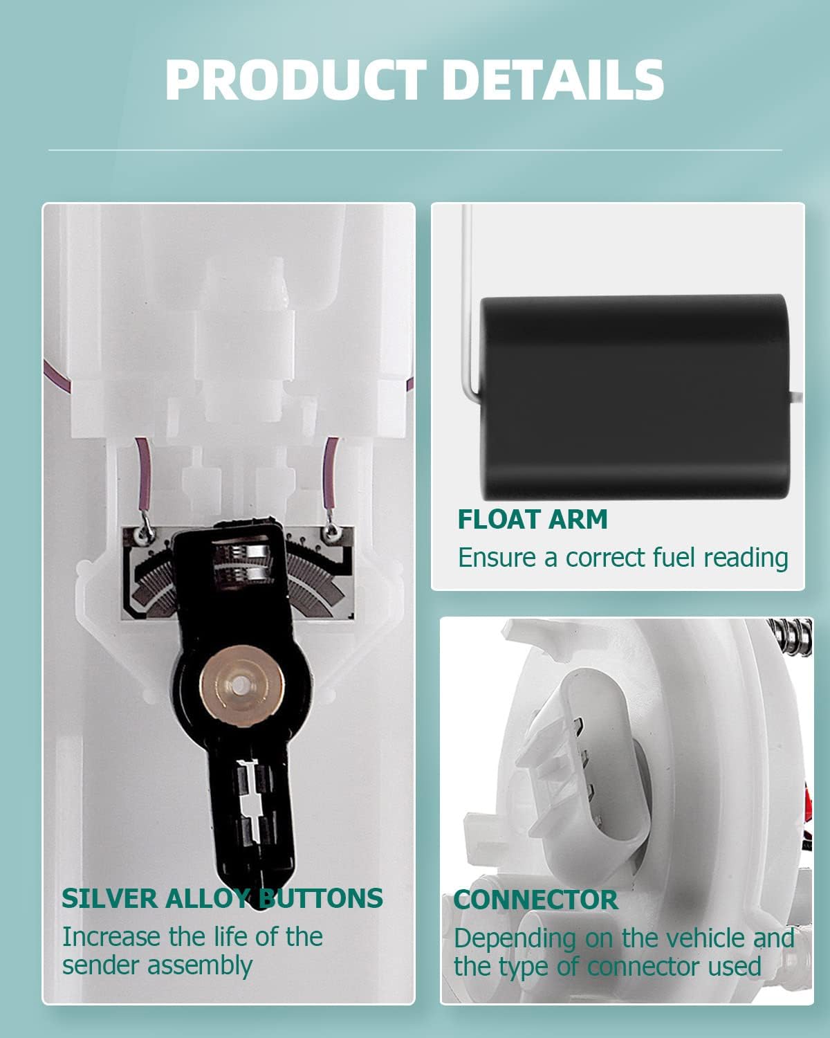 SCITOO E3967M Fuel Pump Electrical Assembly fit for Chevrolet C1500 C2500 K1500 K2500